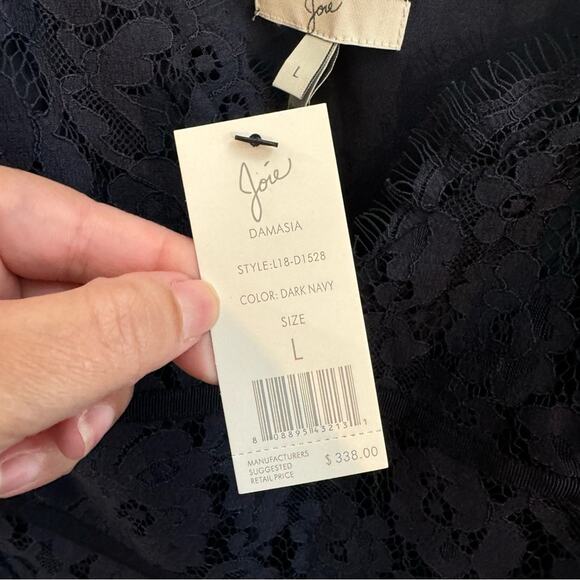 Joie Damasia Navy Lace Spaghetti Strap Dress Size Large NWT - Picture 8 of 8